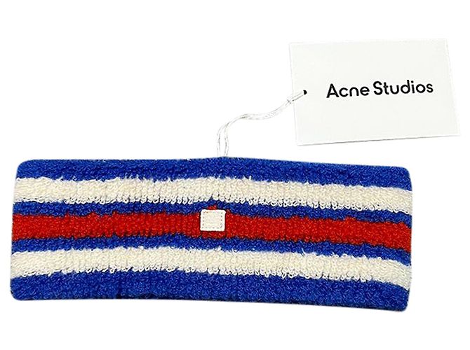 Fascia per capelli in spugna con logo Acne Small Face - vista 2