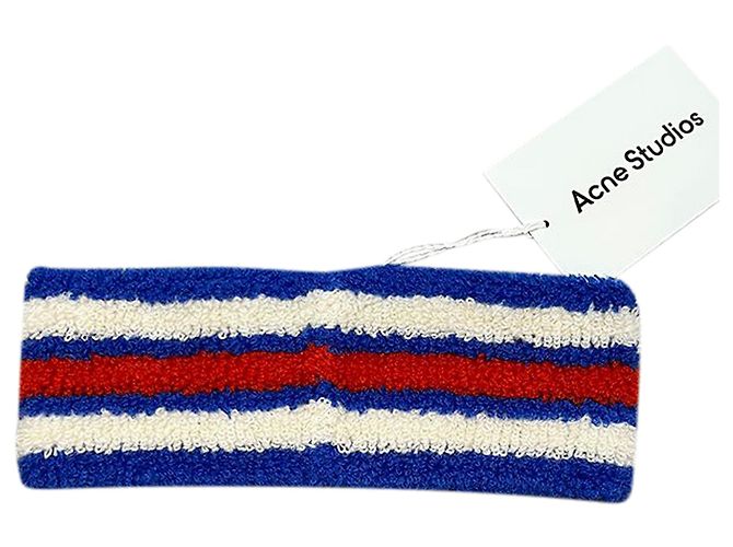 Fascia per capelli in spugna con logo Acne Small Face - vista 3