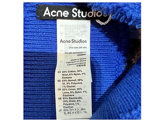 Fascia per capelli in spugna con logo Acne Small Face - vista 5