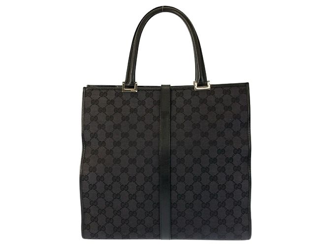 Gucci Jackie GG Canvas Leder Tote Bag Schwarz - Ansicht 2