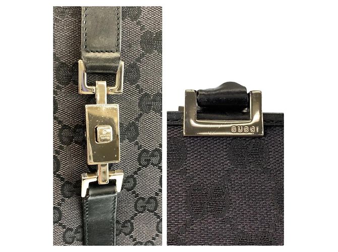 Gucci Jackie GG Canvas Leder Tote Bag Schwarz - Ansicht 4