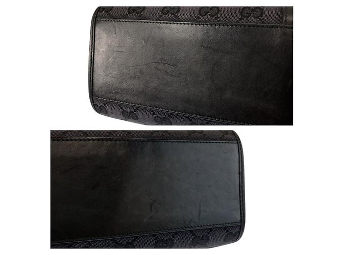 Gucci Jackie GG Canvas Leder Tote Bag Schwarz - Ansicht 6
