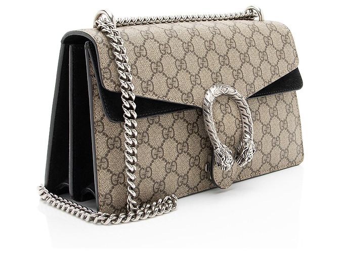 Borsa a Spalla Media Dionysus GG Supreme di Gucci Marrone Beige - vista 2