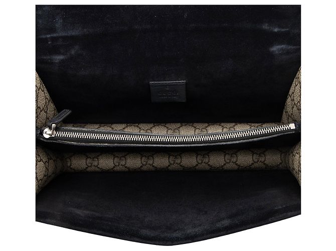 Borsa a Spalla Media Dionysus GG Supreme di Gucci Marrone Beige - vista 7