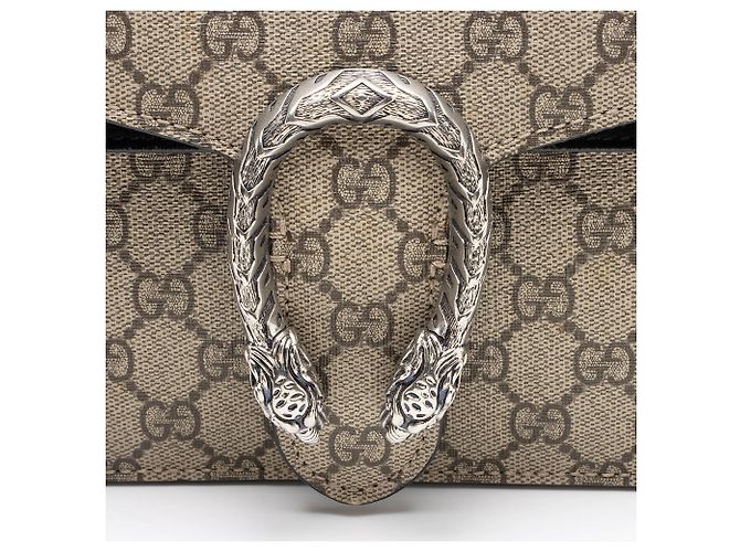 Borsa a Spalla Media Dionysus GG Supreme di Gucci Marrone Beige - vista 9
