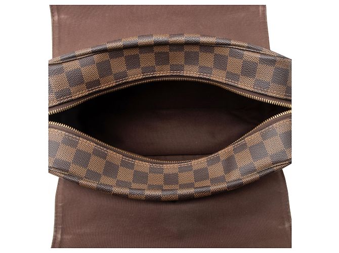 Messenger Naviglio Damier Ebene Louis Vuitton Marrone - vista 7