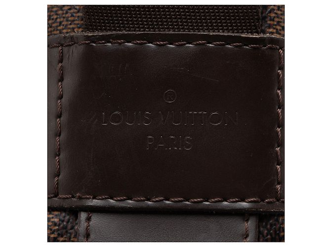 Messenger Naviglio Damier Ebene Louis Vuitton Marrone - vista 9