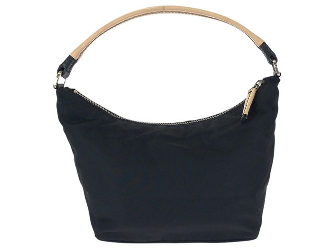 Borsa a mano Prada in nylon con placca logo Nero - vista 2