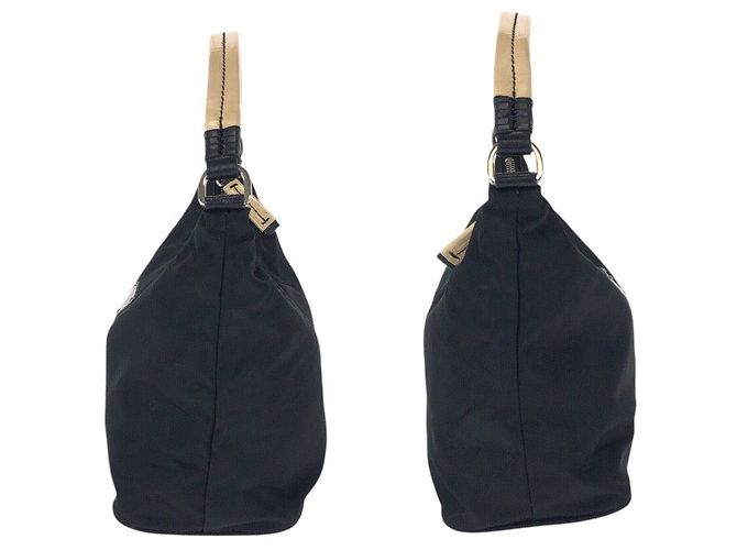 Borsa a mano Prada in nylon con placca logo Nero - vista 8