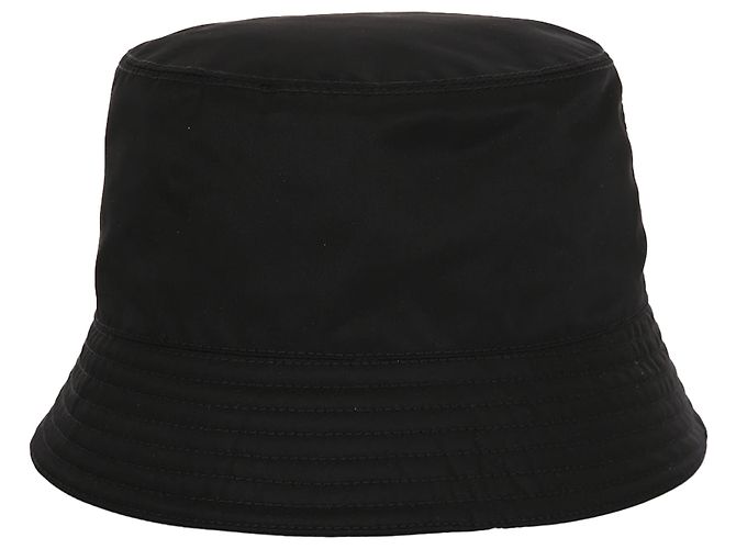 Prada Metal Logo Re-nylon Black Bucket Hat - view 5