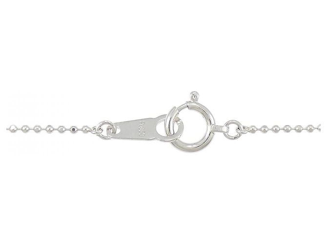 Autre Marque Platin-Diamant-Halskette Silber - Ansicht 5