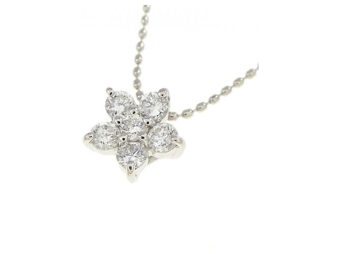 Autre Marque Collier en diamant Pt900/Pt850 Argenté - vue 3