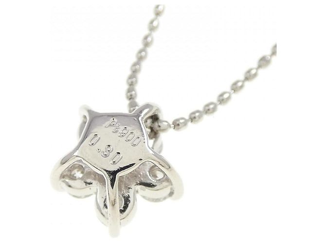 Autre Marque Collier en diamant Pt900/Pt850 Argenté - vue 4