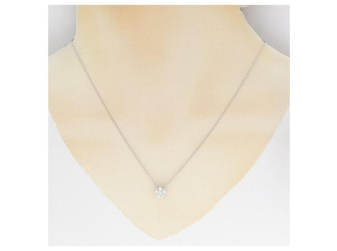 Autre Marque Collier en diamant Pt900/Pt850 Argenté - vue 6
