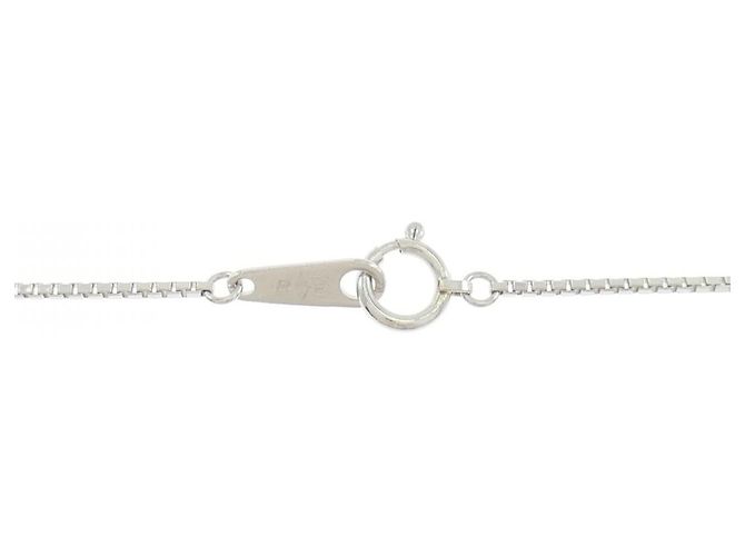 Autre Marque Platin-Diamant-Halskette Silber - Ansicht 5