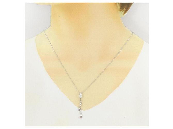 Autre Marque Collana in diamante Pt900 Pt850 Argento - vista 6