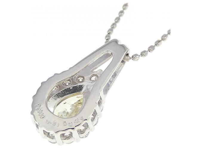 Autre Marque Platin-Diamant-Halskette Silber - Ansicht 4