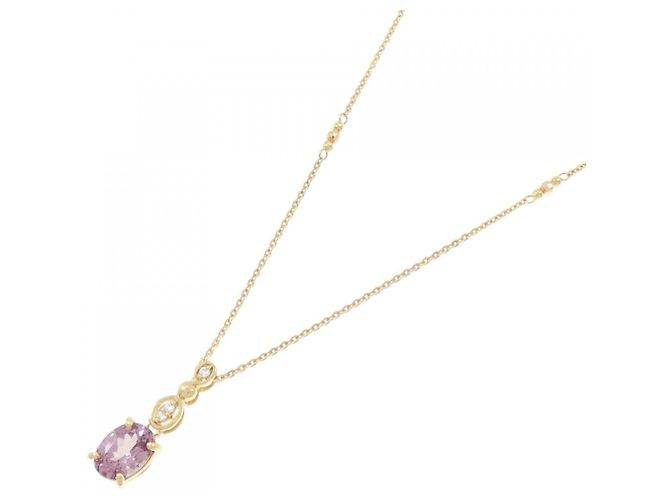 Autre Marque Collana in diamante e granato Au750 D'oro - vista 2