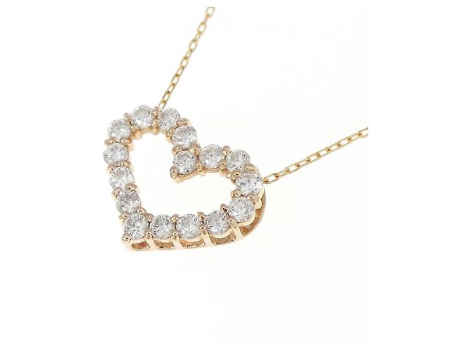Autre Marque Collana con diamante a forma di cuore Au750 Rosa - vista 3