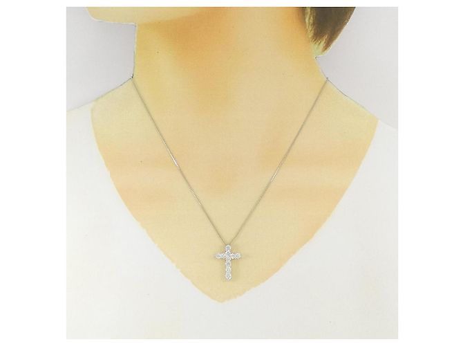 Autre Marque Collana in diamante PT900 PT850 Argento - vista 6