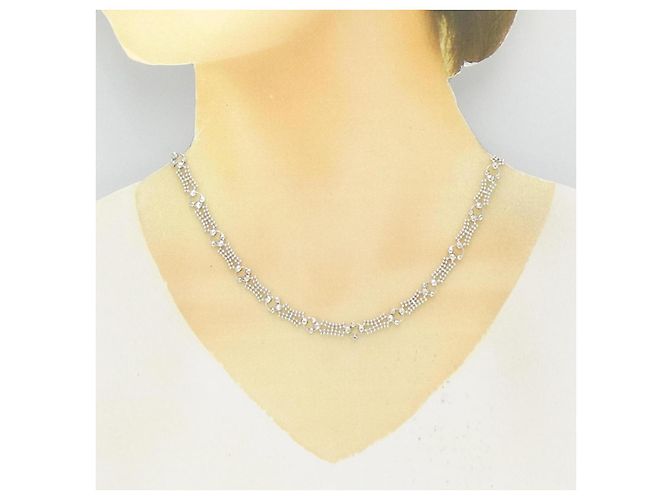 Autre Marque Collana in Oro Bianco Au750 Argento - vista 5