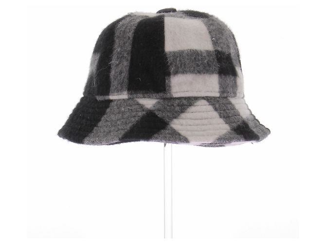 Autre Marque Cappello Bob a quadri MAISON KITSUNE nero in lana - vista 5