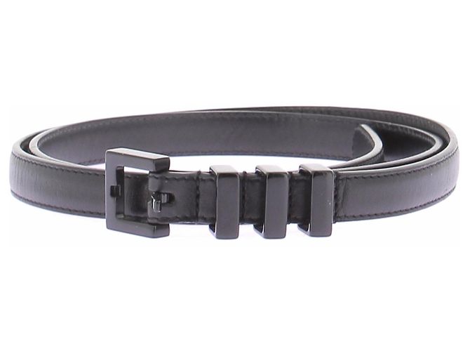 Saint Laurent Cinturón negro de cuero - vista 3