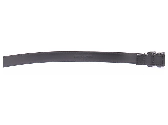 Saint Laurent Cinturón negro de cuero - vista 4