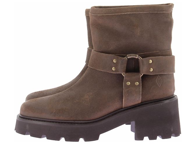 Ba&Sh Botas marrones de cuero Castaño - vista 3