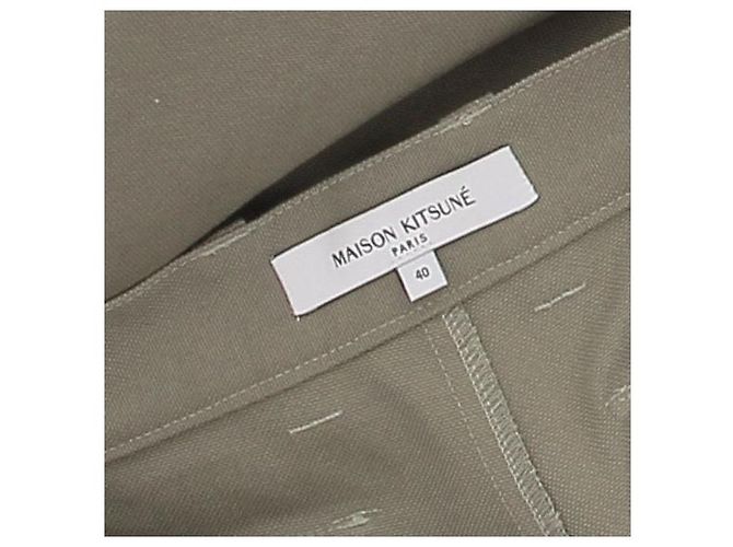 Autre Marque MAISON KITSUNE Hose aus Baumwolle Khaki Größe 40 - Ansicht 5
