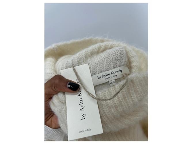 Autre Marque BY AYLIN KOENIG Weißer Wollpullover - Ansicht 5