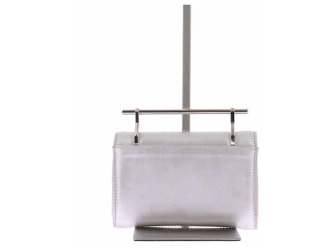 Borsa a spalla in pelle argentata M2malletier Argento - vista 2