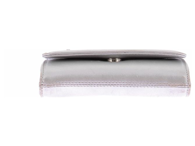Borsa a spalla in pelle argentata M2malletier Argento - vista 7