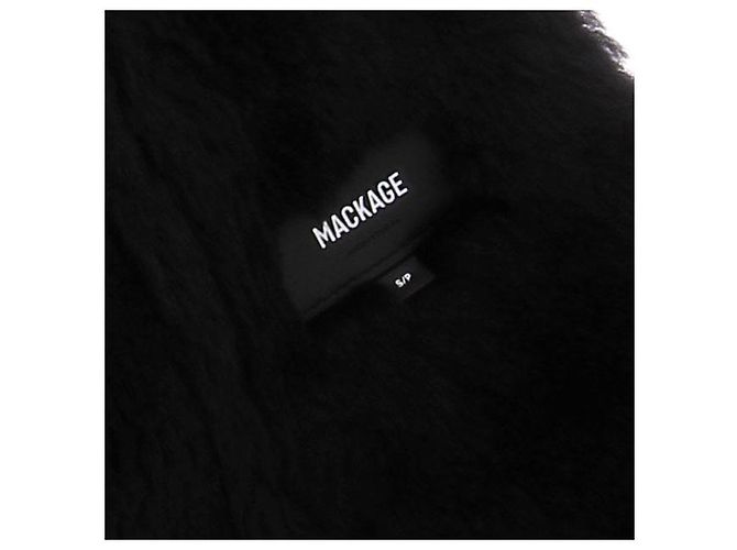 Mackage Bombardiere nera in pelle e pelliccia Nero - vista 5