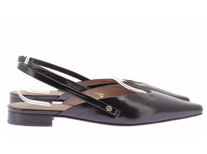 Hugo Boss Slingback de cuero charol negro - vista 2