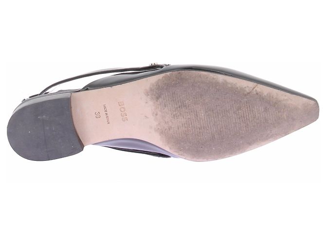 Hugo Boss Slingback de cuero charol negro - vista 7