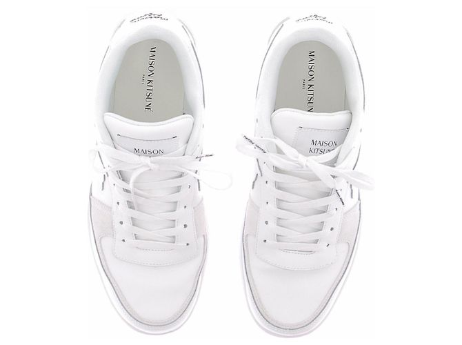 Autre Marque Sneakers Maison Kitsuné in pelle bianca Bianco - vista 6