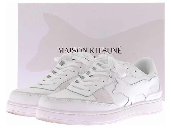 Autre Marque Sneakers Maison Kitsuné in pelle bianca Bianco - vista 8