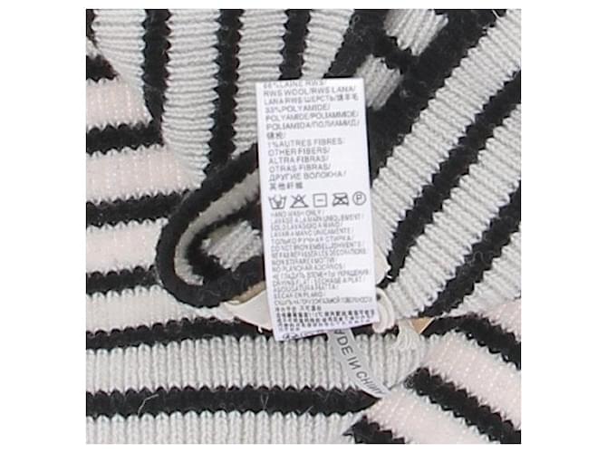 Suncoo Foulard triangular rayado en lana Blanco - vista 2