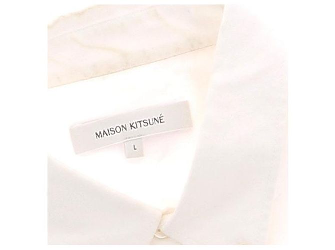 Autre Marque Camicia Maison Kitsuné bianca in cotone L Bianco - vista 5