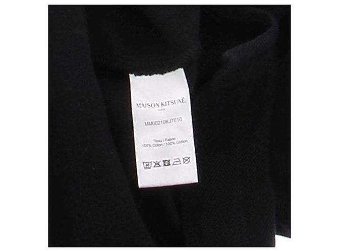 Autre Marque Polo in cotone nera MAISON KITSUNE Nero - vista 6