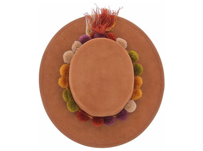 Autre Marque Cappello marrone in camoscio - vista 7