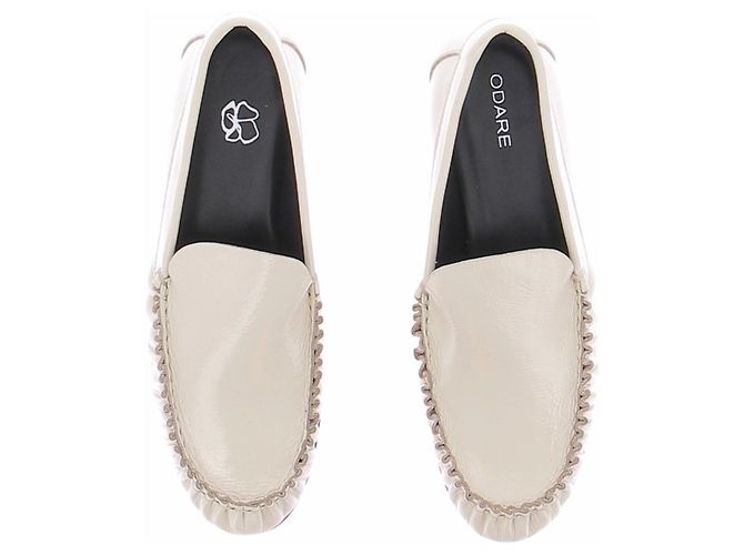 Autre Marque ODARE Slipper aus Leder Ecru Größe 37.5 Beige - Ansicht 6