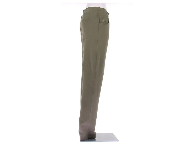 Autre Marque Pantalones de jogging verdes de algodón Caqui - vista 3