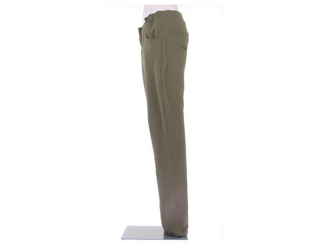 Autre Marque Pantalones de jogging verdes de algodón Caqui - vista 4