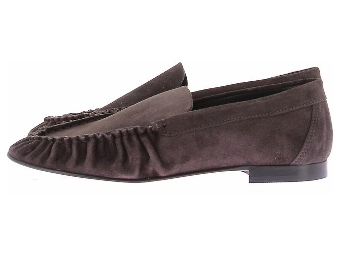Autre Marque Mocassini in camoscio marrone scuro - vista 3