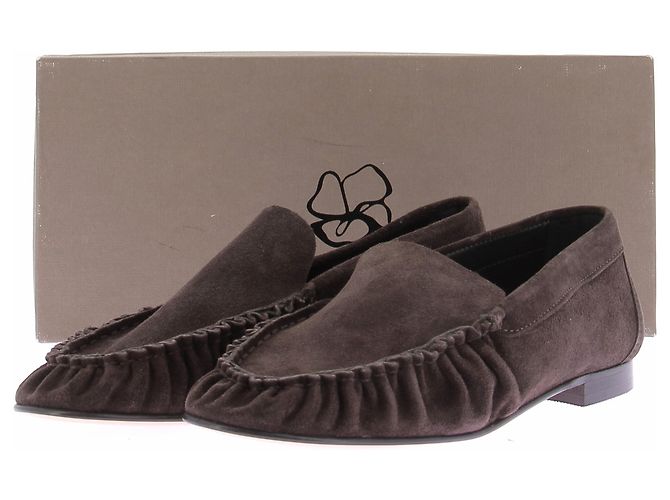 Autre Marque Mocassini in camoscio marrone scuro - vista 8