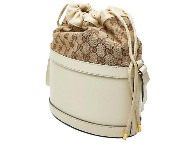 Borsa a secchiello Gucci GG Canvas Horsebit 1955 Beige - vista 2