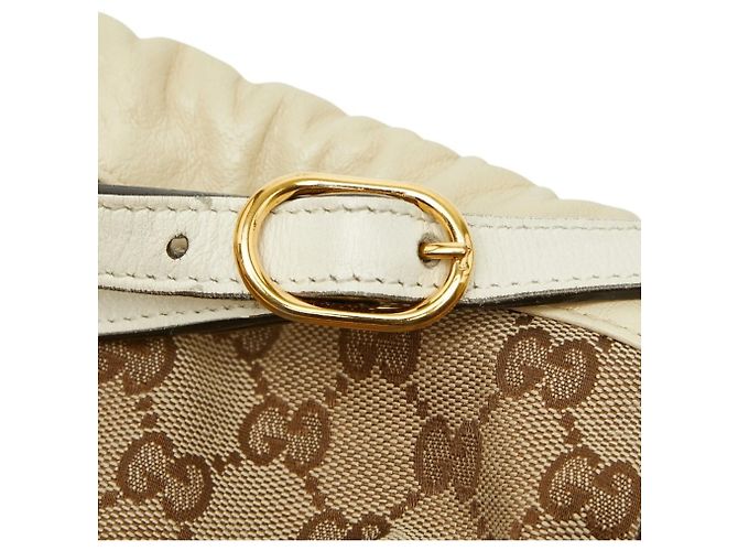 Borsa a secchiello Gucci GG Canvas Horsebit 1955 Beige - vista 7