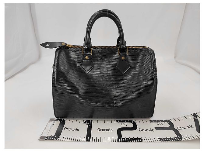 Sac à main Speedy en cuir Epi 25 de Louis Vuitton Noir - vue 2